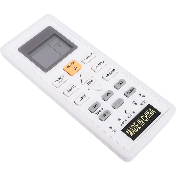 Airconditioner Afstandsbediening Geschikt voor A75C16330 AC Controller Vervanging 10680 met Houder Slijtvast ABS gray