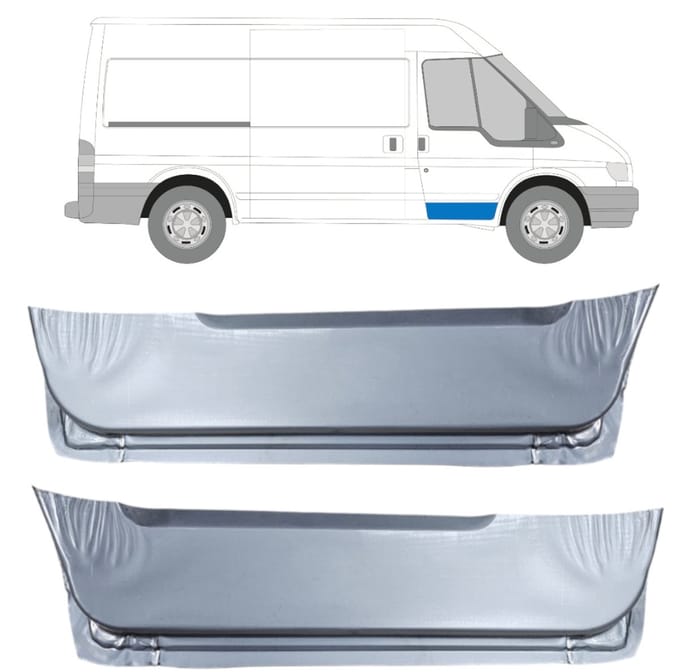 Reparatiepaneel voor deur voor Ford Transit 2000-2013 / Links + Rechts / Set
