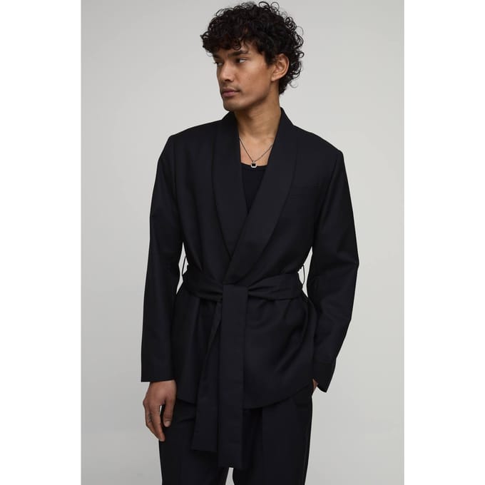 Relaxed Fit Getailleerde Smoking Jacket | Black | Size 40