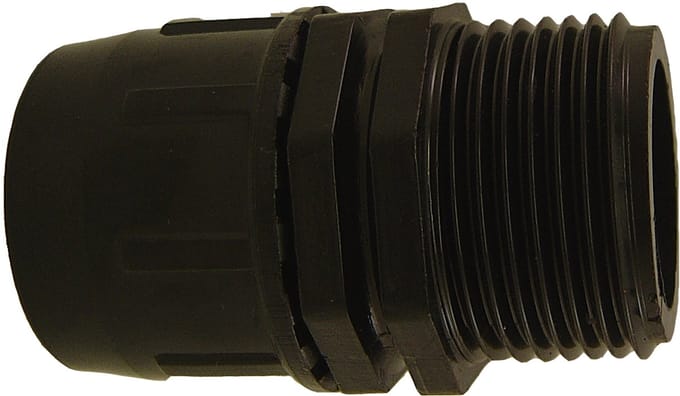 PE Easy buitendraad - 25mm PE x 1" (=25mm) buitendraad - kleur zwart - PE koppeling - Irritec made in Italy