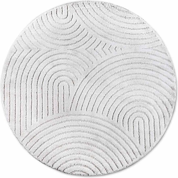 Elle Decoration Vloerkleed Ø 160 cm New York Panglao Wit