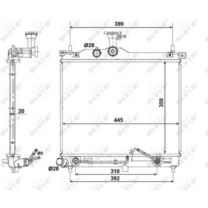 Radiator, motorkoeling NRF 58425