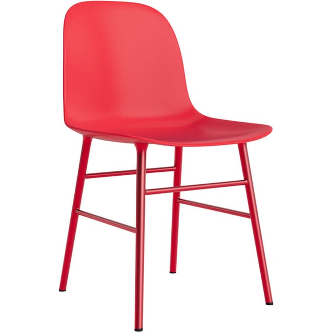 Normann Copenhagen Form stoel met metalen frame - NormannCopenhagenFormBrightRed