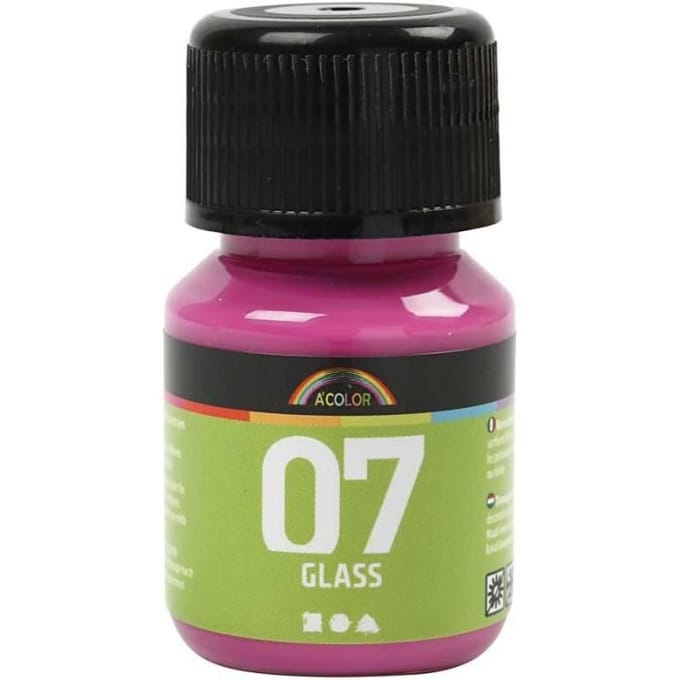 Creativ Company Permanent Glass Paint - Pink 30ml