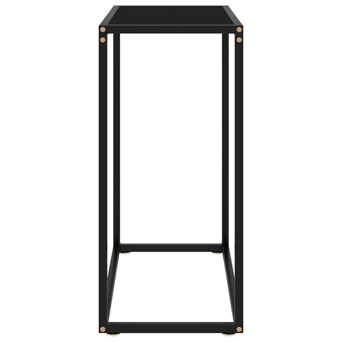 vidaXL - Wandtafel - 60x35x75 - cm - gehard - glas - zwart