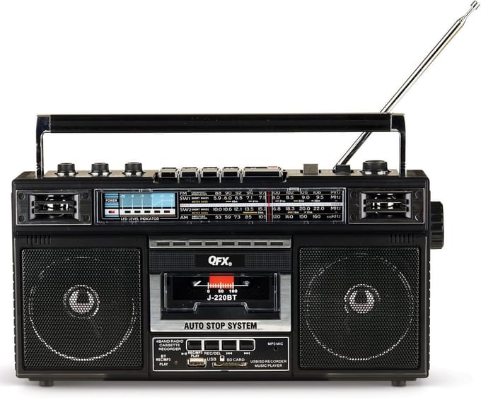 Draagbare Radio Cassettespeler met Bluetooth en Opnamefunctie