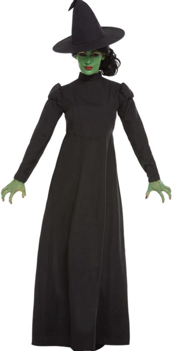 Smiffys - Wicked Witch Kostuum - S - Zwart