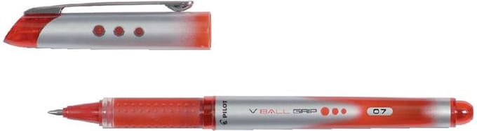 Rollerpen PILOT V-Ball Grip medium rood | 12 stuks