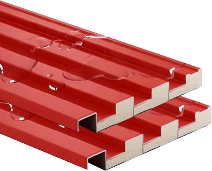 Metalen Dakpanelen - Golfplaten - Garage Stall Dak - Waterdicht Golfpatroon - 1.2m Breed - Rood