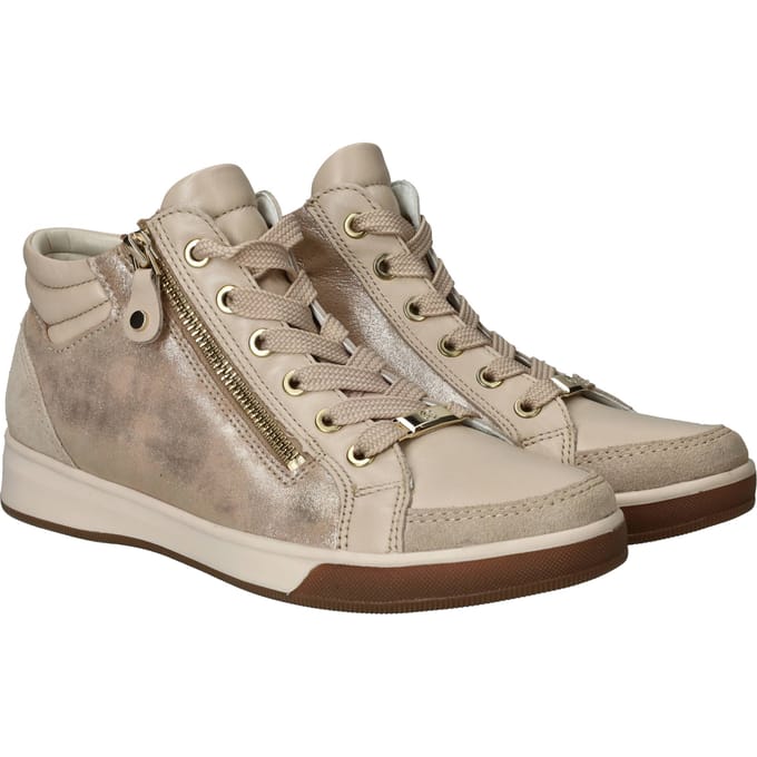 Ara OM-ST-High-Soft Veterschoenen - Dames - Beige - Maat:37