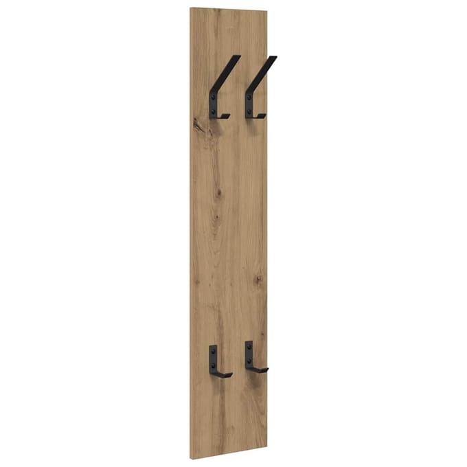 vidaXL - Wandgemonteerde - kapstok - Wandgemonteerd - artisanaal - eikenkleurig