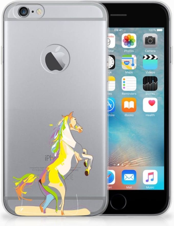 Apple iPhone 6 Plus | 6s Plus Telefoonhoesje met Naam Horse Color