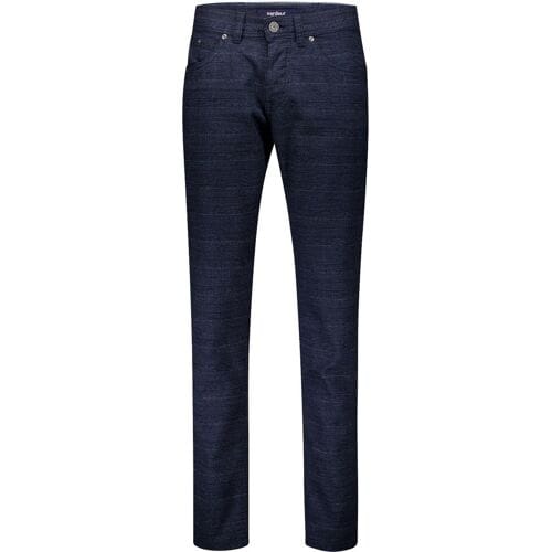 Gardeur Broek Sandro Check Pattern Soft Touch Dark Marine / male
