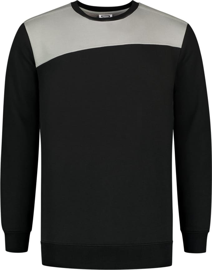 Tricorp 302013 Sweater Bicolor Naden - Zwart/Grijs - XL