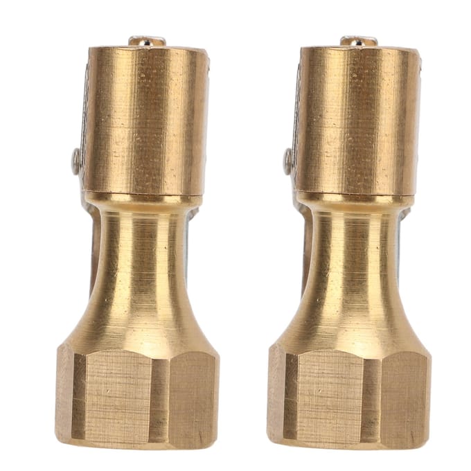 2 STUKS Luchtnippel Messing Binnendraad Bandenpomp Mondstuk Connector Universeel voor Inflators beige
