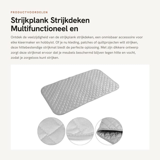 Dailygoods- Strijkmat Verdikte Hittebestendig - Opvouwbaar - Multifunctioneel - Draagbaar - Isolatie - Bescherming Meubels - Strijkkussen