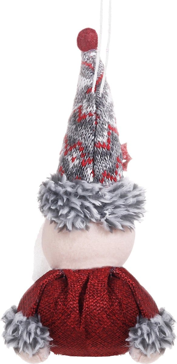 Springos Kerstman Hangend - Kerstdecoratie - Kerstdwerg - Hangend - 19 cm