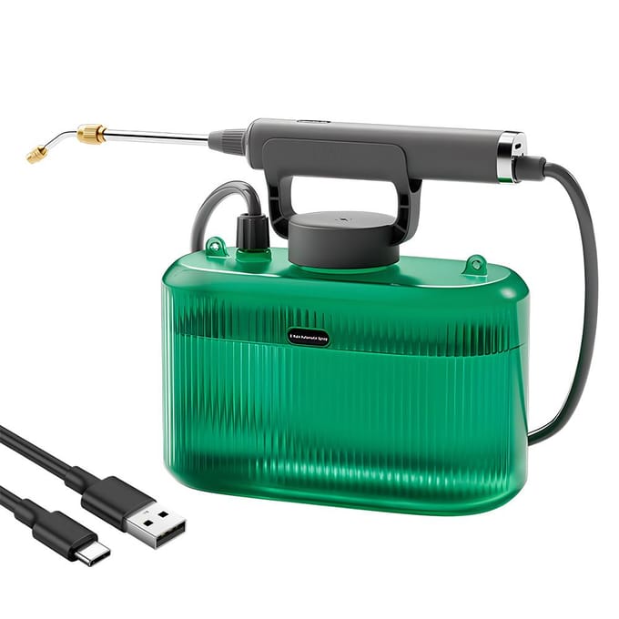 Accu-tuinsproeier 1,32 gallon / 5L elektrische sproeier met USB-oplaadbare handgreep groen