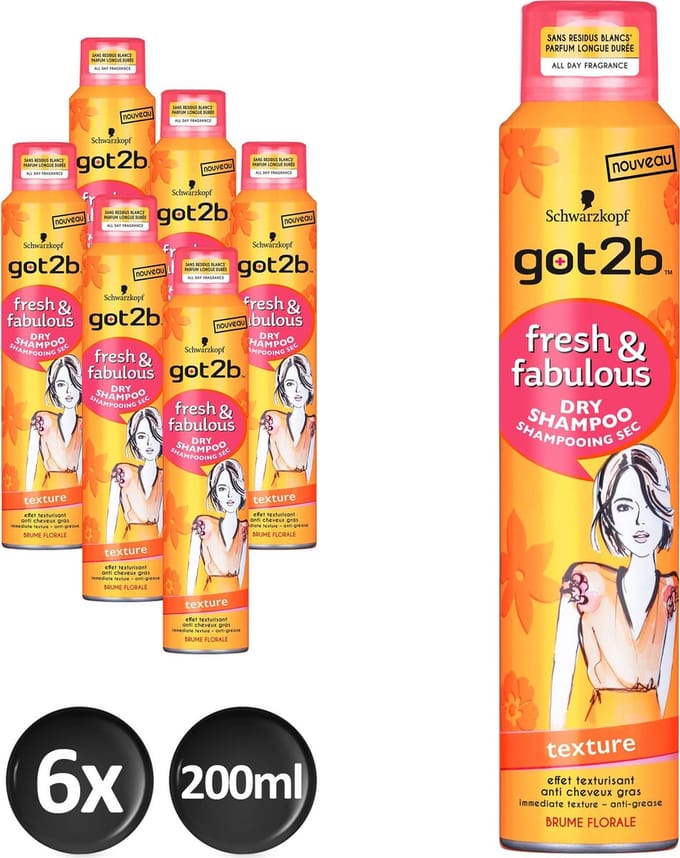 Got2B Fresh&Fabulous droogshampoo - Texture x6