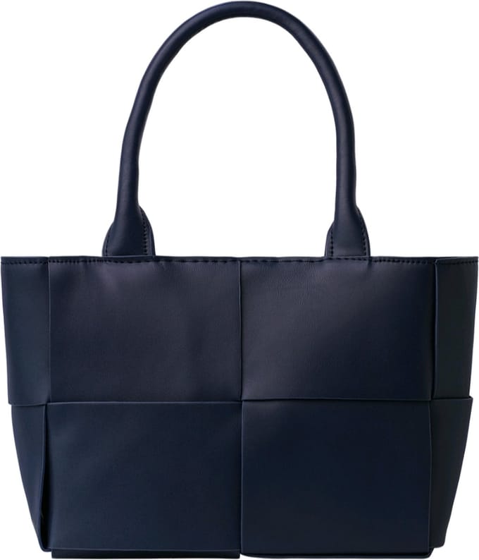 Mini shopper - donker blauw - crossbody - schoudertas