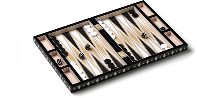 Printworks Spel - Backgammon Lacquered - Zwart