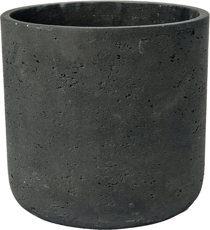 Pottery Pots Bloempot Charlie Black washed-Grijs-Zwart D 25 cm H 24 cm