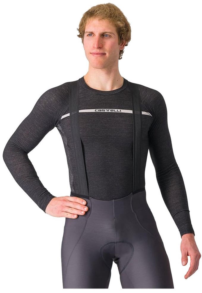 Castelli Merino Lange Mouwen Basislaag Zwart S-M Man
