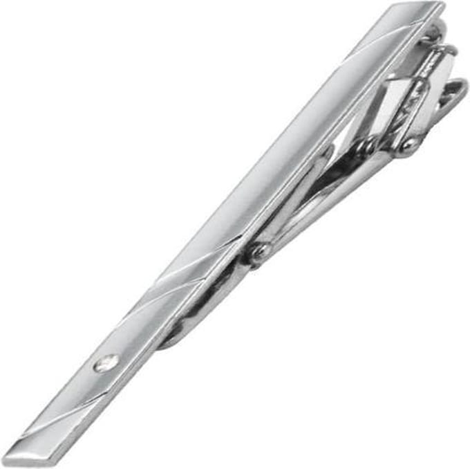 Fako Bijoux - Dasspeld - Stropdas Clip - Tie Clip - Deluxe - Model Hugo - 60mm - Zilverkleurig