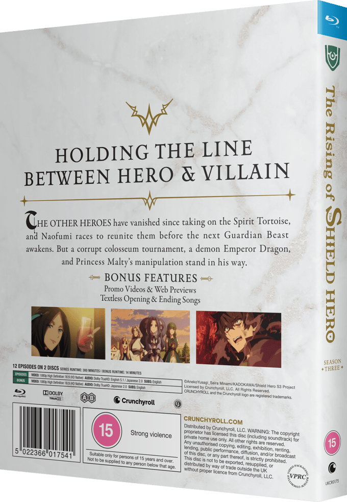 The Rising of The Shield Hero - Seizoen 3 - Blu-ray - Import