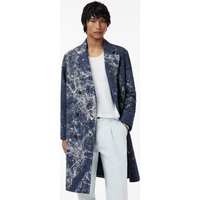 John Varvatos Easy Fit Db Coat With Welt Hip Pockets A Navy Größe: 48 | Zweireihige Mäntel Outlet | Herren | Blau