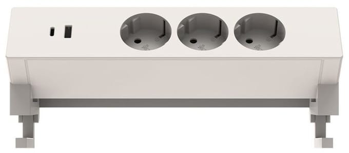 Stekkerdoos euroseats opbouw 3 voudig usb a+c wit