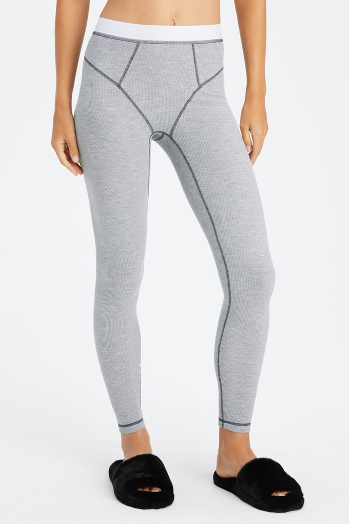 Fabletics  Waffle Legging Classic Grey Heather/white Taglia: M REG | Leggings Outlet | Donna | Grigio