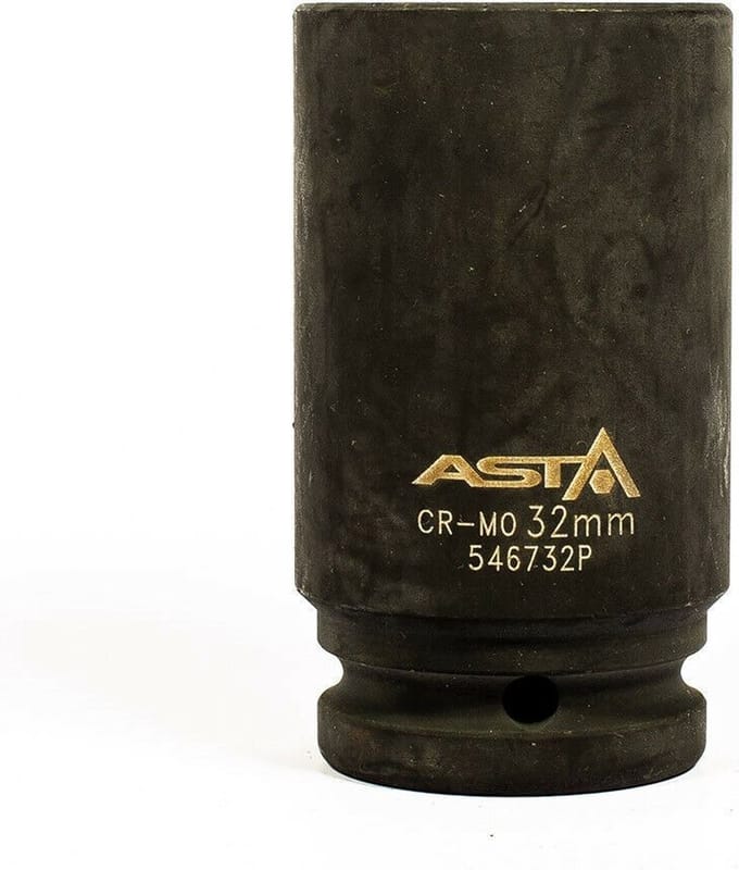 twaalfkant verlengde krachtdop - 32 mm - 3/4 duims aansluiting - slagdop - impact dop - rateldop - asta