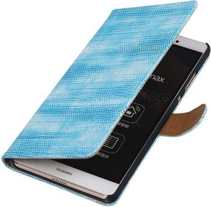 Huawei P8 Max Booktype Wallet Hoesje Mini Slang Blauw - Cover Case Hoes