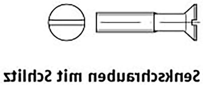 Verzonken schroeven - ISO bouten - Bevestigen van materialen - Gleufkop ontwerp - M10 x 45 - Metaal