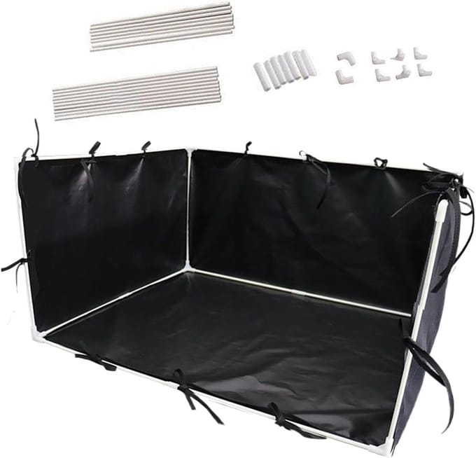 Hondenplasbak - Training Tray - Zindelijkheidstraining Hond - Hoge Beschermrand - 89x73x44cm - Zwart