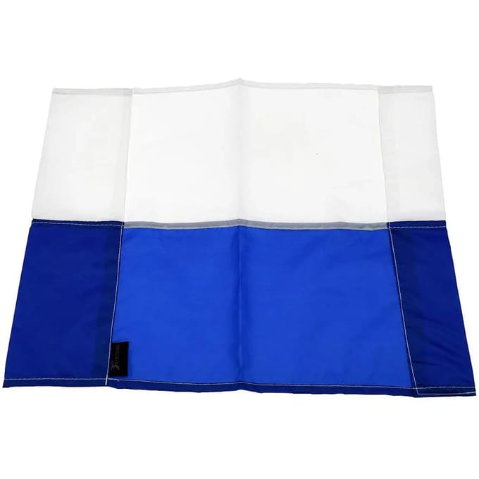Precision Training - cornervlag - blauw/wit - polyester - 43x28 centimeter