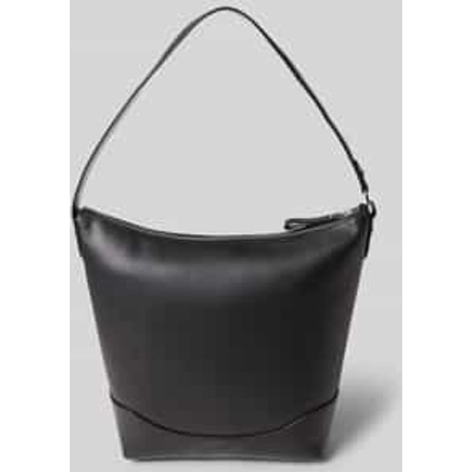 Leren handtas met siernaad