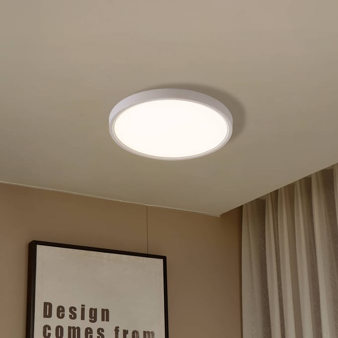 Lindby Smart LED plafondlamp Deika, Ø 40 cm, wit, Tuya