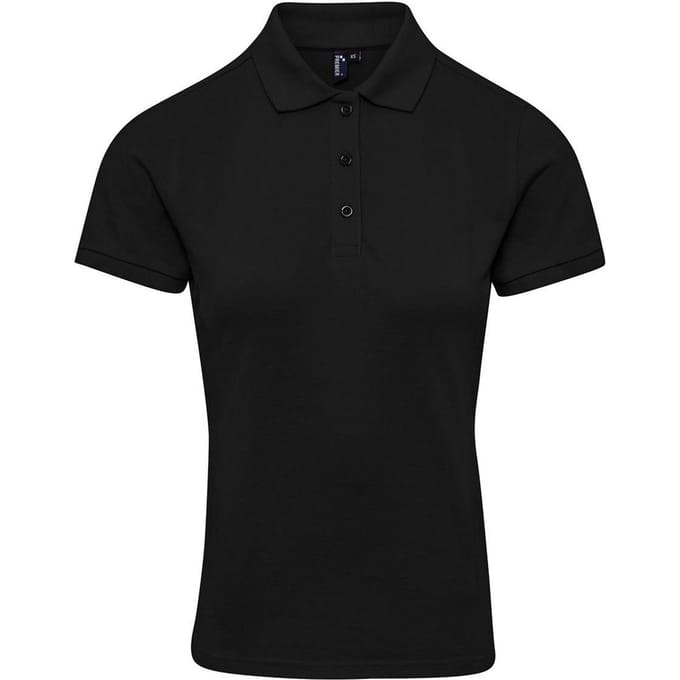 Premier Dames/Dames Coolchecker Plus Poloshirt (Zwart)