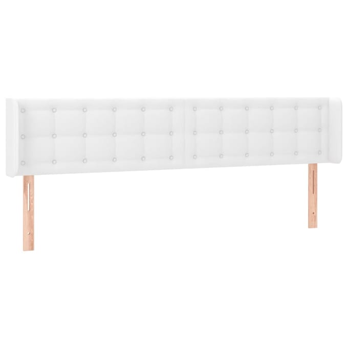 vidaXL - Hoofdbord - LED - 183x16x78/88 - cm - kunstleer - wit