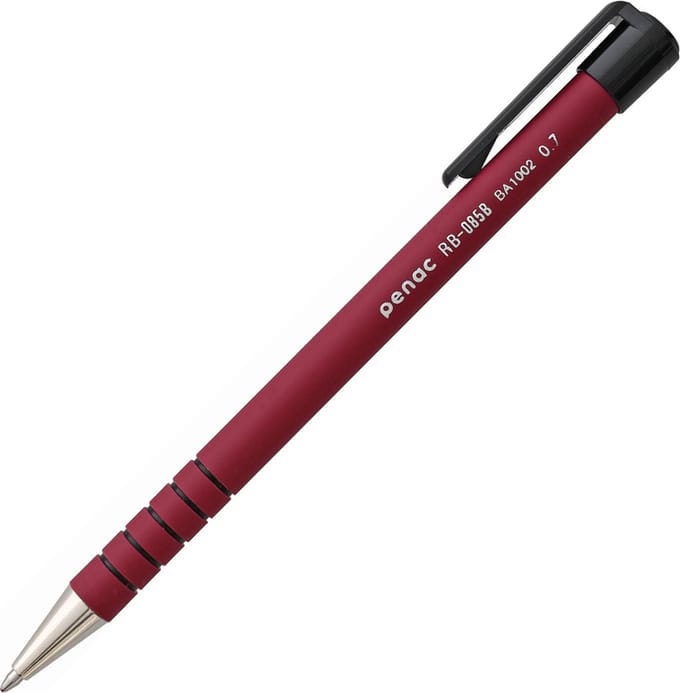 Penac RB-085 - Balpen - Rood - 0.7mm - Rode inkt