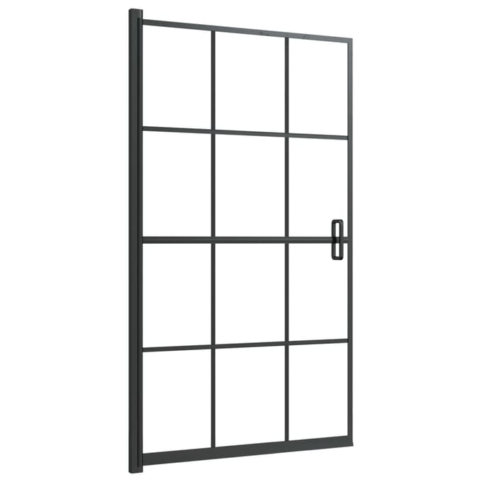 vidaXL - Douchewand - 80x140 - cm - ESG - zwart