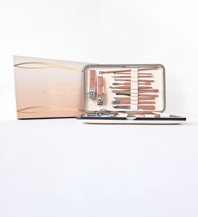 DreamGlow Luxe Manicureset – 18-delig – Professionele Nagelverzorging