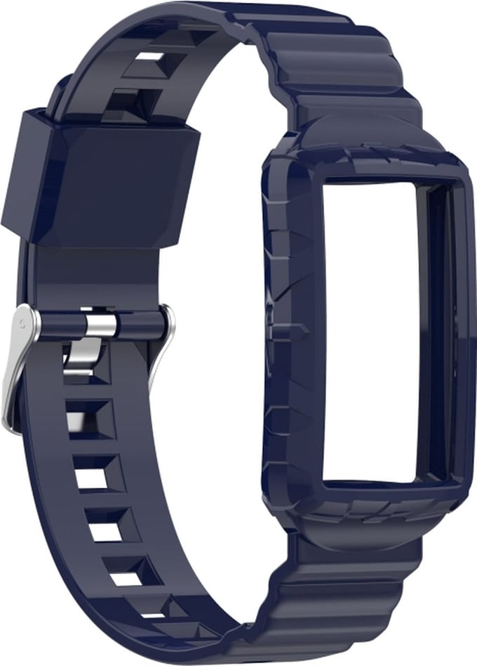 Siliconen bandje - geschikt voor Fitbit Charge 3 / Charge 4 - donkerblauw