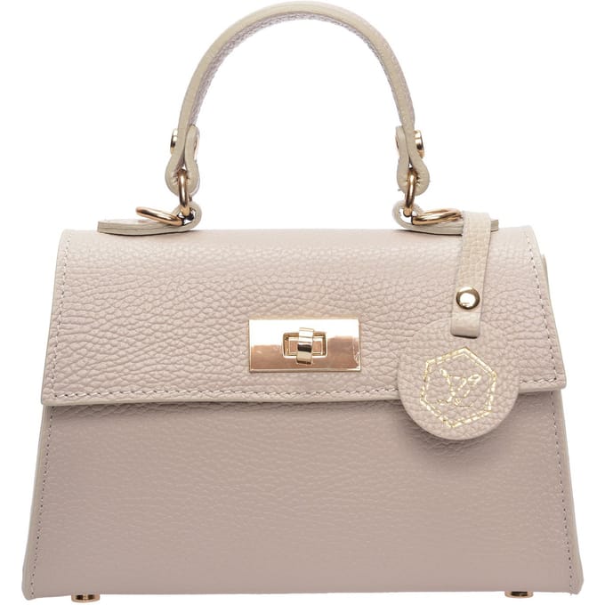 Luisa Vannini Beige Rundleer Tas