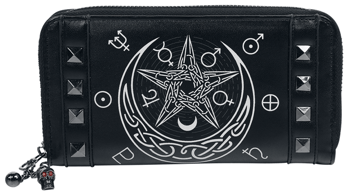 Banned - Gothic Portemonnee - Hollow - voor Vrouwen - zwart-wit