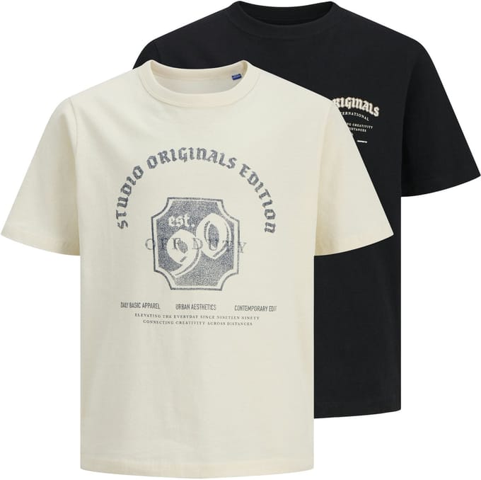 JACK&JONES - JORMEADOWS TYPO/GRAPHIC TEE SETPACK JNR - Jongens - T-shirts