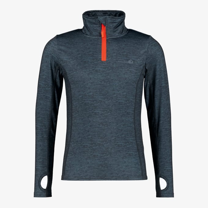 Mountain Peak kinder thermoshirt met rits blauw - Maat 164