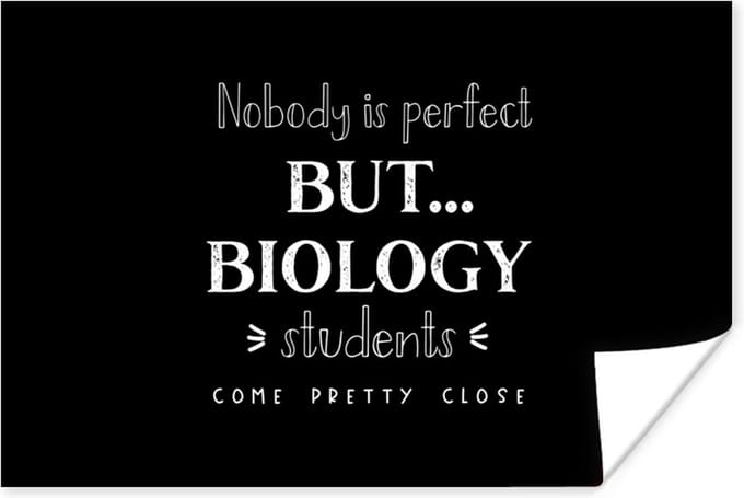 Poster Studenten - Biologie - Bèta - Onderwijs - 30x20 cm
